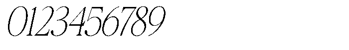 Galnery Extra Light Ultra Condensed Slanted Font OTHER CHARS