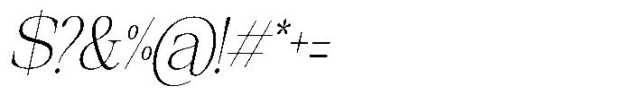 Galnery Extra Light Ultra Condensed Slanted Font OTHER CHARS