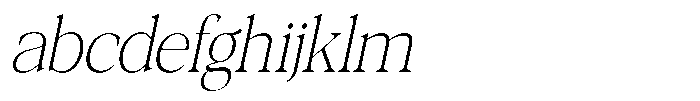 Galnery Extra Light Ultra Condensed Slanted FONT