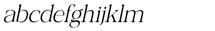 Galnery Light Condensed Slanted FONT