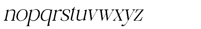 Galnery Light Condensed Slanted Font LOWERCASE