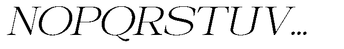 Galnery Light Expanded Slanted Font UPPERCASE