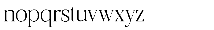 Galnery Light Extra Condensed Font LOWERCASE