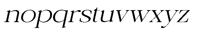 Galnery Light Extra Exp Slanted Font LOWERCASE