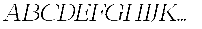 Galnery Light Semi Exp Slanted Font UPPERCASE