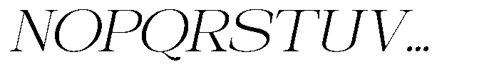 Galnery Light Semi Exp Slanted Font UPPERCASE