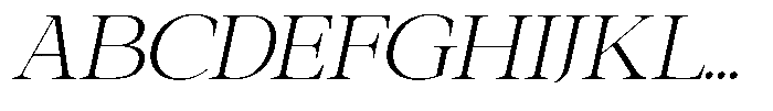 Galnery Light Slanted Font UPPERCASE