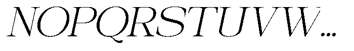Galnery Light Slanted Font UPPERCASE