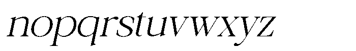 Galnery Light Slanted Font LOWERCASE