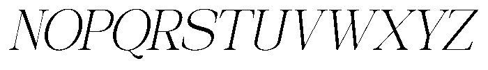 Galnery Light Ultra Condensed Slanted Font UPPERCASE