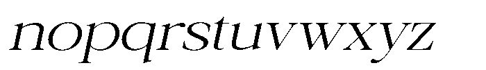 Galnery Light Ultra Exp Slanted Font LOWERCASE