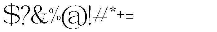 Galnery Light Font OTHER CHARS