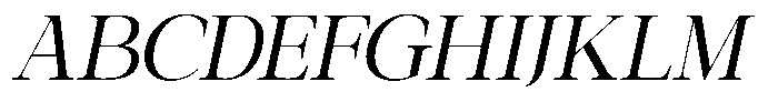 Galnery Medium Condensed Slanted Font UPPERCASE