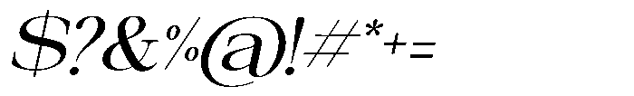 Galnery Medium Expanded Slanted Font OTHER CHARS