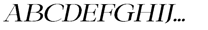Galnery Medium Expanded Slanted Font UPPERCASE