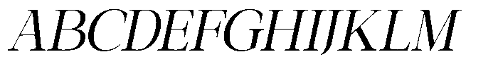 Galnery Medium Extra Condensed Slanted Font UPPERCASE