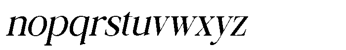 Galnery Medium Extra Condensed Slanted Font LOWERCASE
