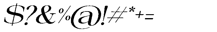 Galnery Medium Extra Exp Slanted Font OTHER CHARS