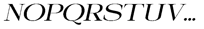 Galnery Medium Extra Exp Slanted Font UPPERCASE
