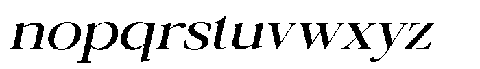 Galnery Medium Extra Exp Slanted Font LOWERCASE