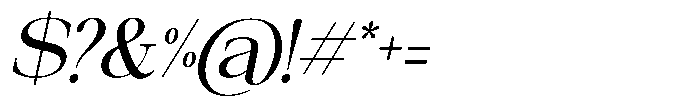 Galnery Medium Semi Condensed Slanted Font OTHER CHARS