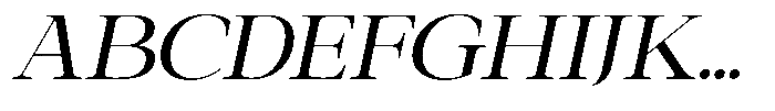Galnery Medium Semi Exp Slanted Font UPPERCASE