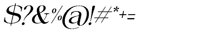 Galnery Medium Slanted Font OTHER CHARS