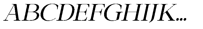 Galnery Medium Slanted Font UPPERCASE