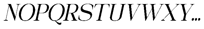 Galnery Medium Ultra Condensed Slanted Font UPPERCASE