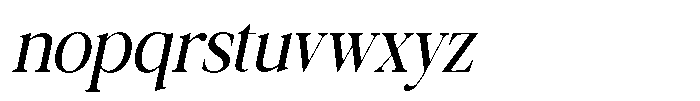Galnery Medium Ultra Condensed Slanted Font LOWERCASE