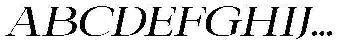 Galnery Medium Ultra Exp Slanted Font UPPERCASE
