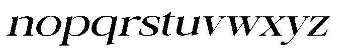 Galnery Medium Ultra Exp Slanted Font LOWERCASE