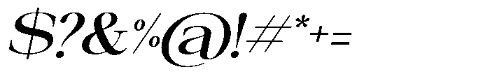 Galnery Semi Bold Extra Exp Slanted Font OTHER CHARS