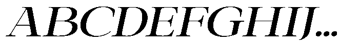 Galnery Semi Bold Extra Exp Slanted Font UPPERCASE