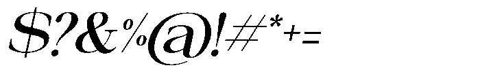 Galnery Semi Bold Semi Exp Slanted Font OTHER CHARS