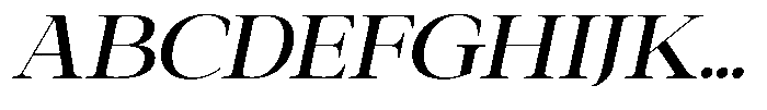 Galnery Semi Bold Semi Exp Slanted Font UPPERCASE