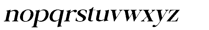 Galnery Semi Bold Semi Exp Slanted Font LOWERCASE