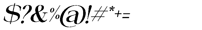 Galnery Semi Bold Slanted Font OTHER CHARS