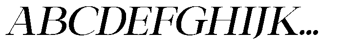 Galnery Semi Bold Slanted Font UPPERCASE