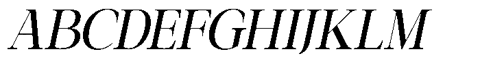 Galnery Semi Bold Ultra Condensed Slanted Font UPPERCASE