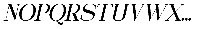 Galnery Semi Bold Ultra Condensed Slanted Font UPPERCASE