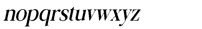 Galnery Semi Bold Ultra Condensed Slanted Font LOWERCASE