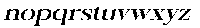 Galnery Semi Bold Ultra Exp Slanted Font LOWERCASE
