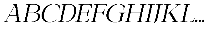 Galnery Semi Condensed Slanted Font UPPERCASE