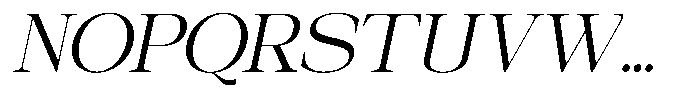Galnery Semi Condensed Slanted Font UPPERCASE