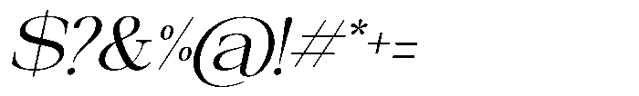 Galnery Semi Exp Slanted Font OTHER CHARS