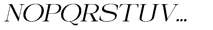 Galnery Semi Exp Slanted Font UPPERCASE