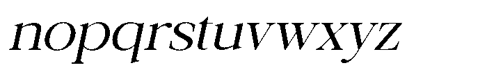 Galnery Semi Exp Slanted Font LOWERCASE