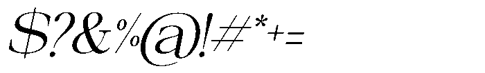 Galnery Slanted Font OTHER CHARS