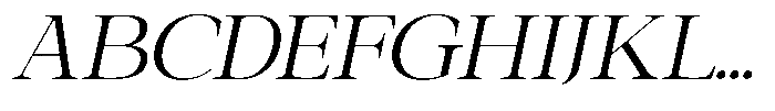 Galnery Slanted Font UPPERCASE